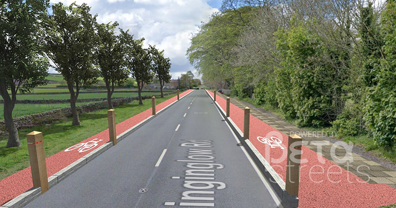Cycle lanes proposal down Ringinglow Road